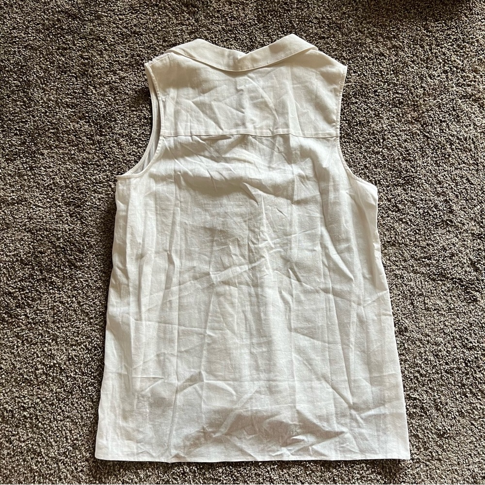 Jones New York White Linen Tank - Picture 5 of 6